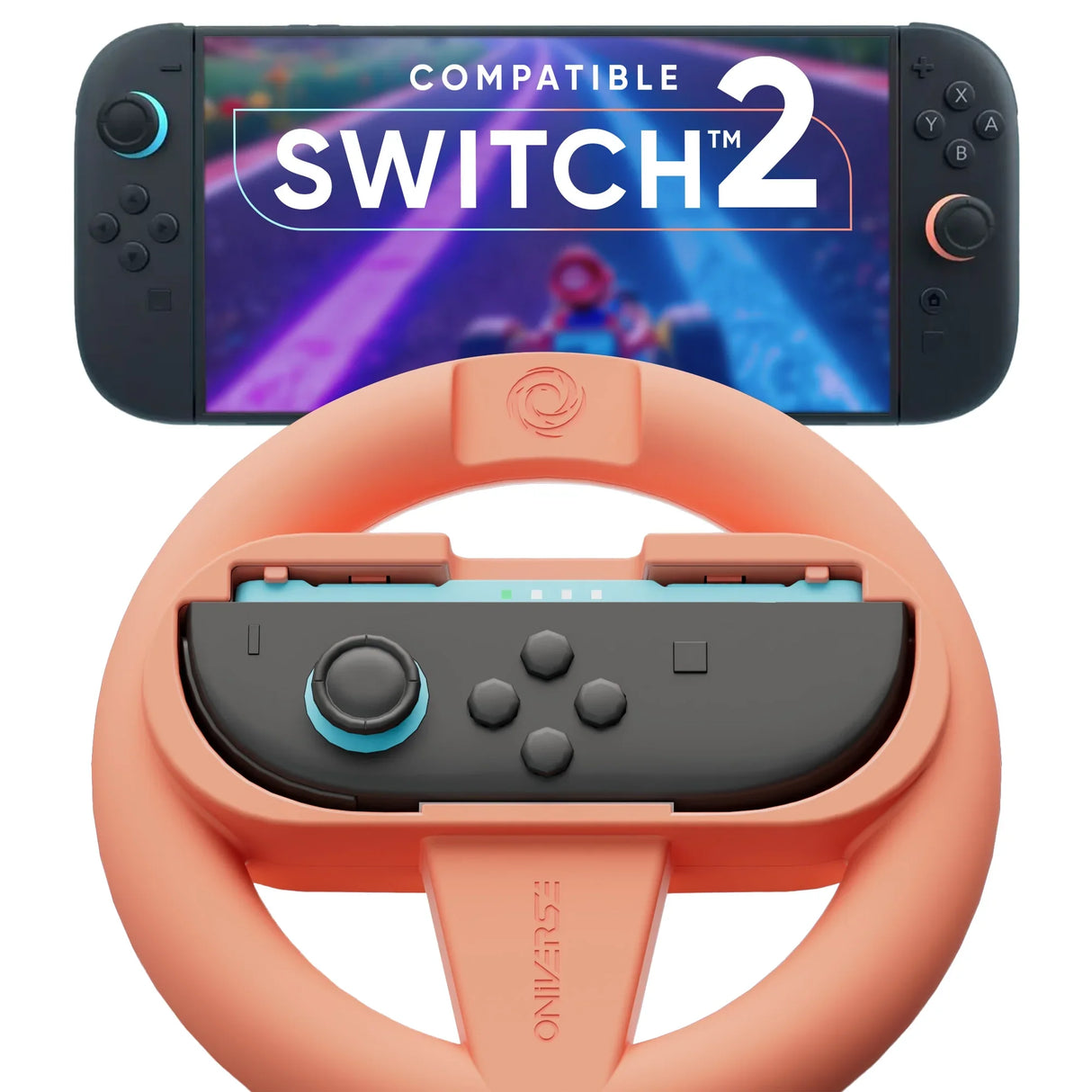 Nintendo Switch Konsole mit Lenkradaufsatz