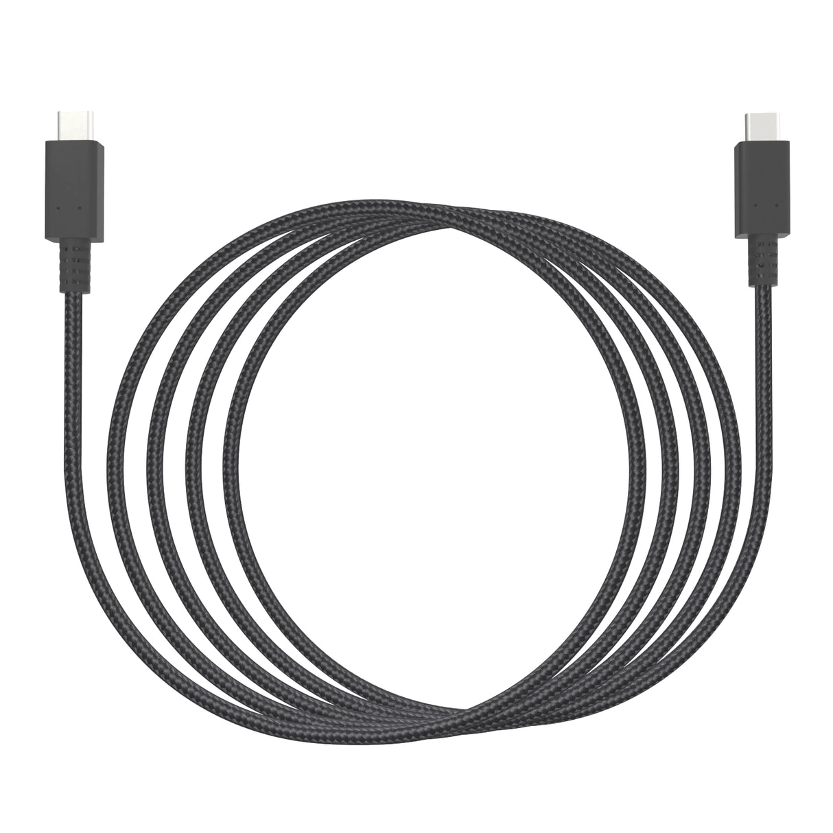 Schwarzes USB C Kabel mit Textilummantelung