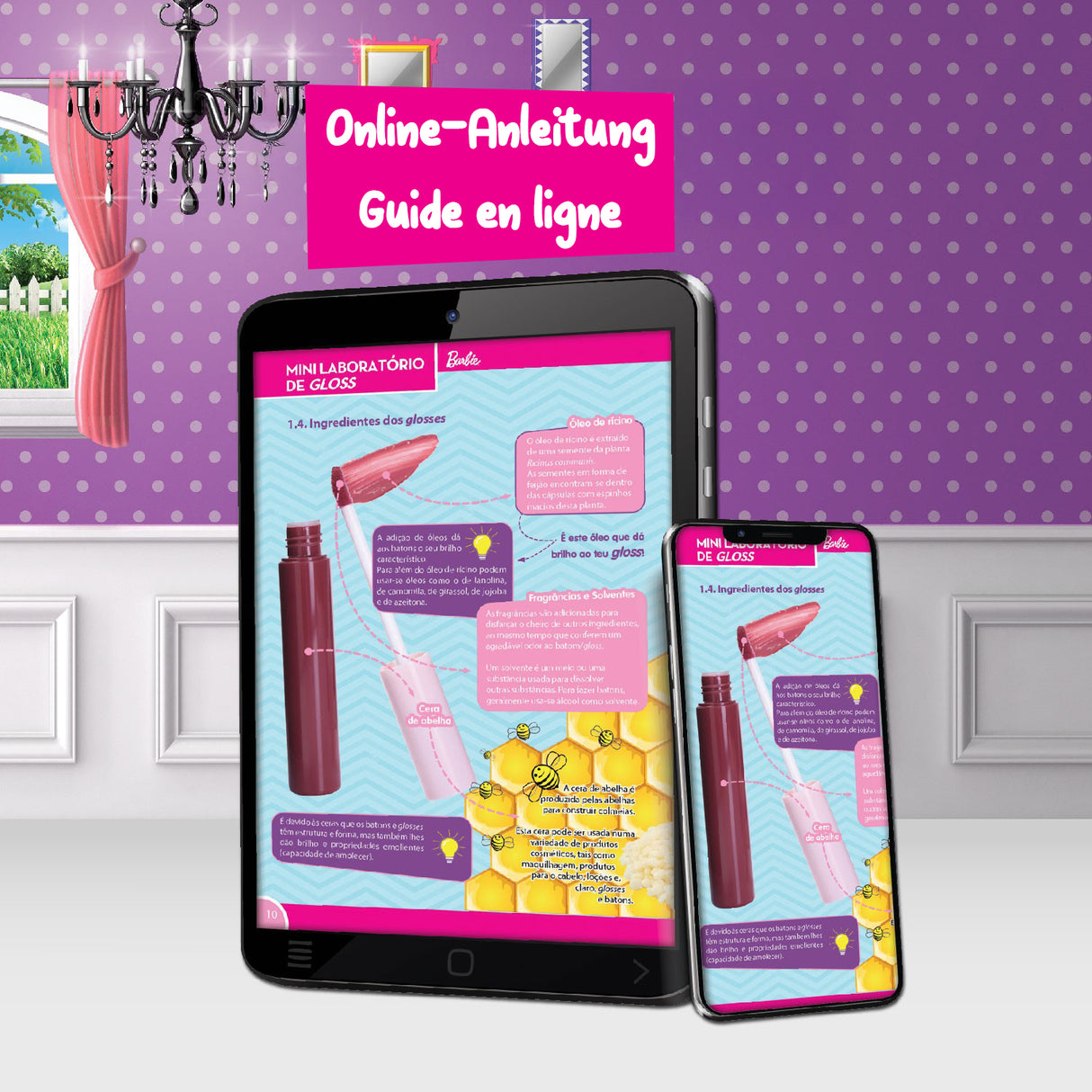 Online-Anleitung für Lipgloss auf Tablet und Smartphone