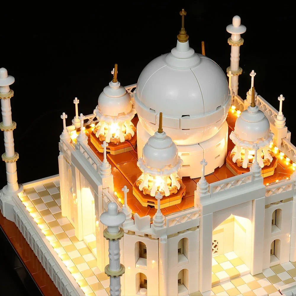 Beleuchtetes Taj Mahal Modell aus Kunststoffbausteinen