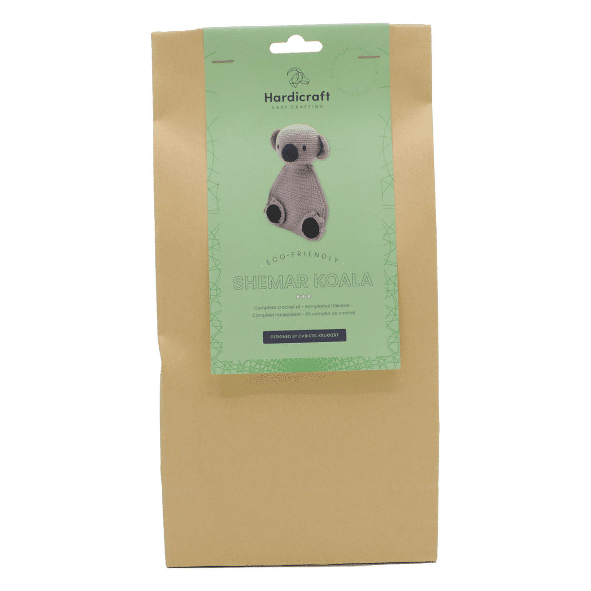Hardicraft Häkelset Shemar Koala in brauner Papiertüte