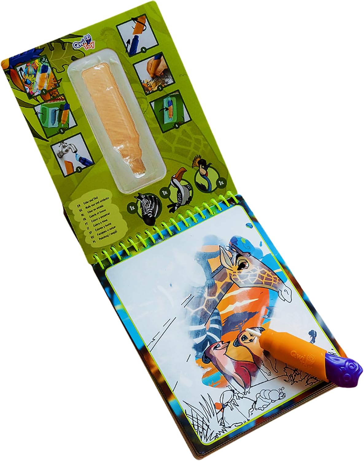 Spannender Wassermalspass im Tropics Playbook mit versteckten Giraffen- und Erdmännchen-Motiven. 58347556241792