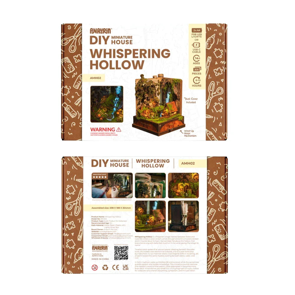 DIY Miniaturhaus Whispering Hollow Bausatz Verpackung