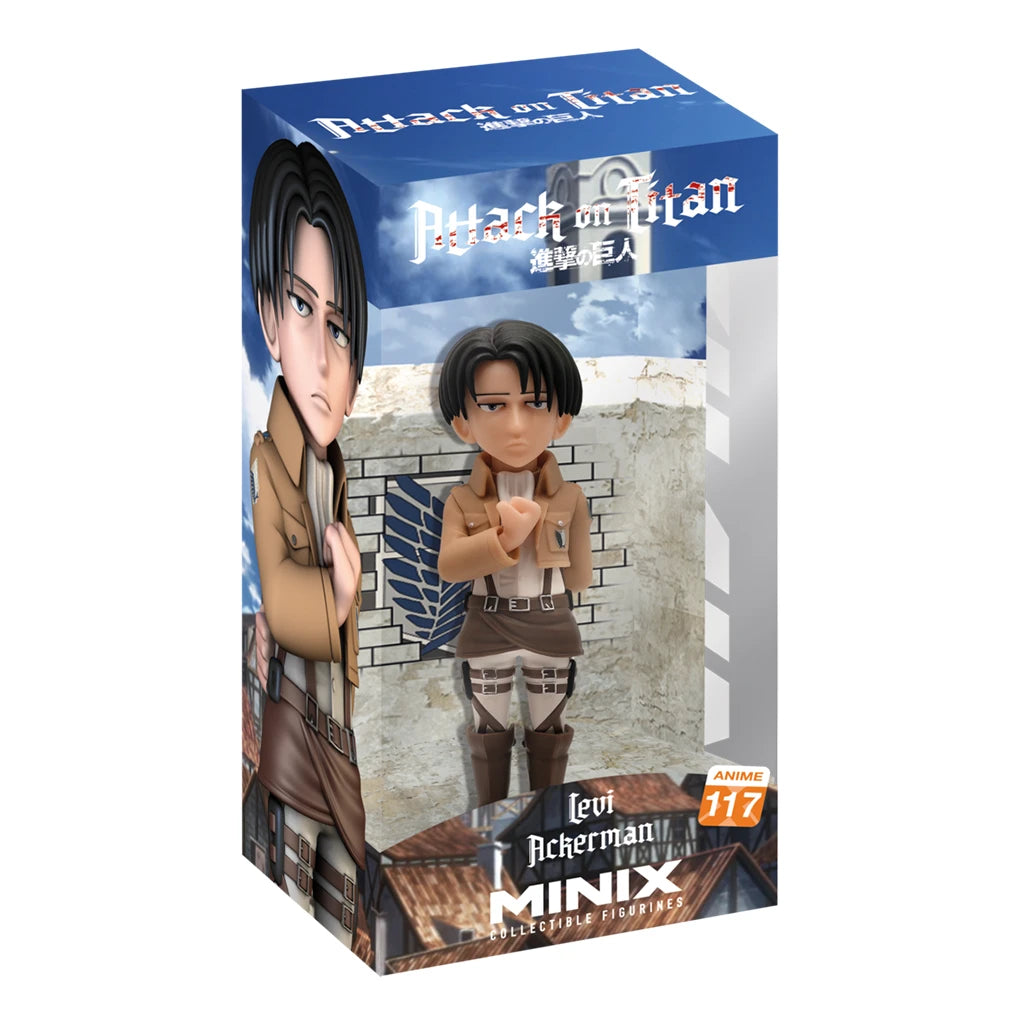 Minix Sammelfigur von Levi Ackerman aus Attack on Titan in Verpackung