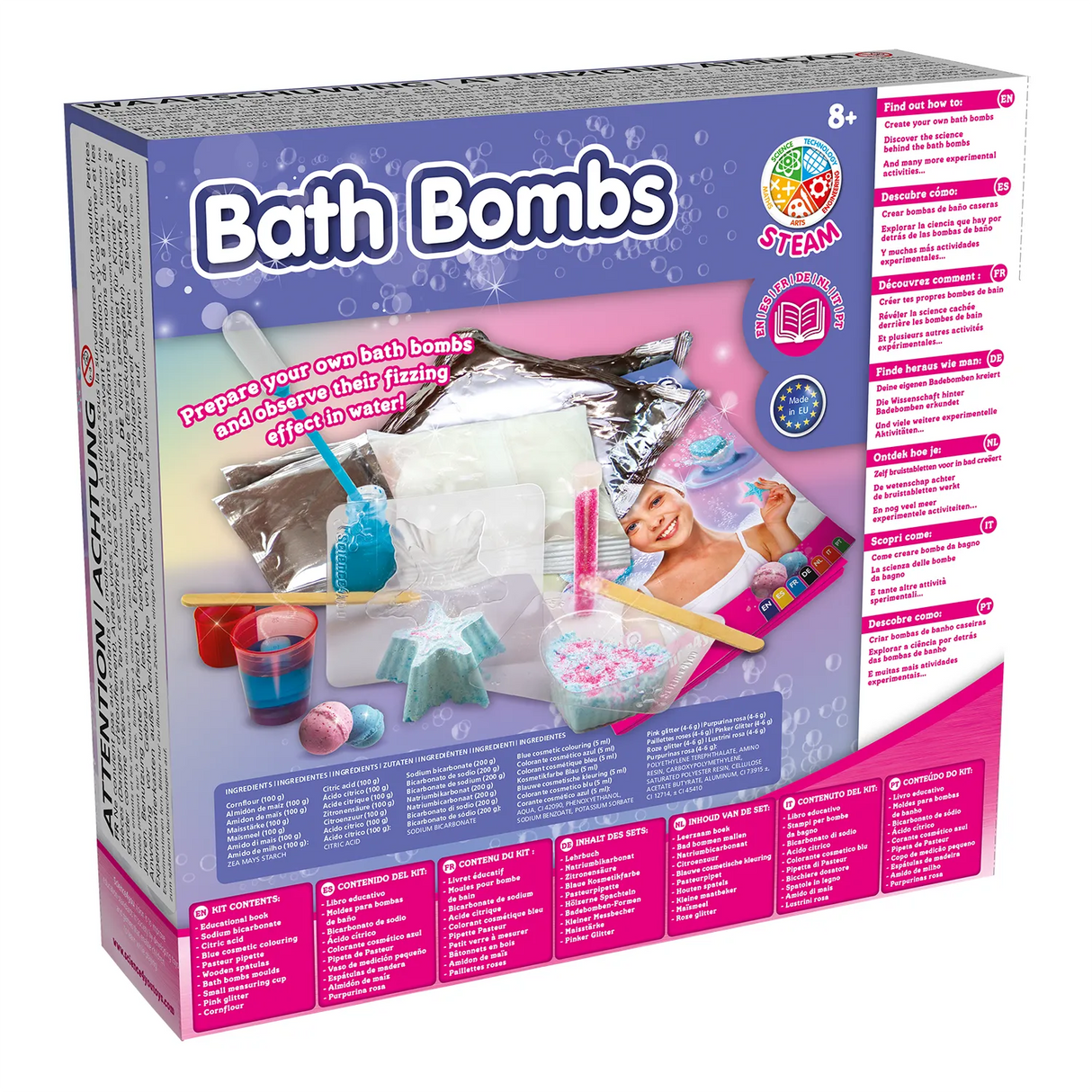 Badebomben-Set mit Zutaten, Formen und Anleitung
