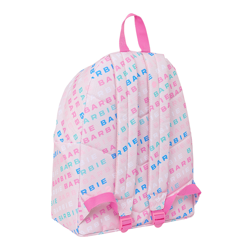 Rosa Rucksack mit Barbie-Logo-Muster