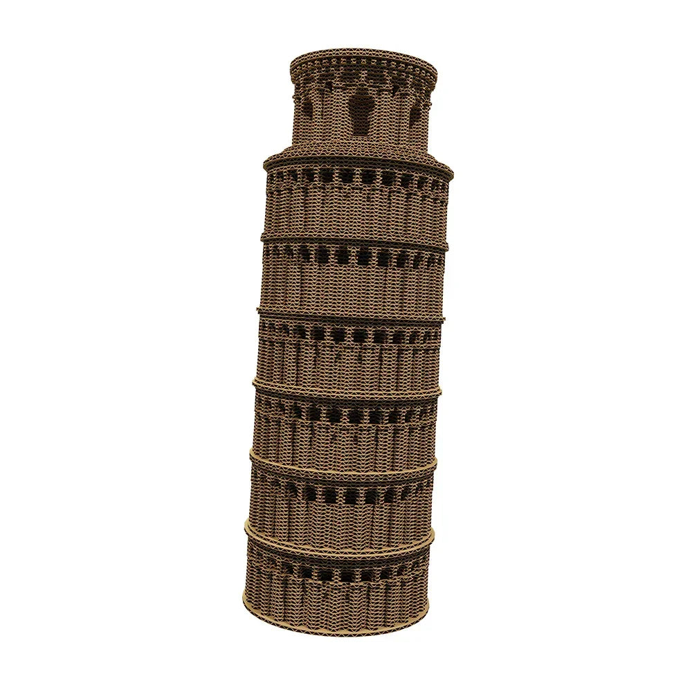 Modell des Schiefen Turms von Pisa aus Wellpappe