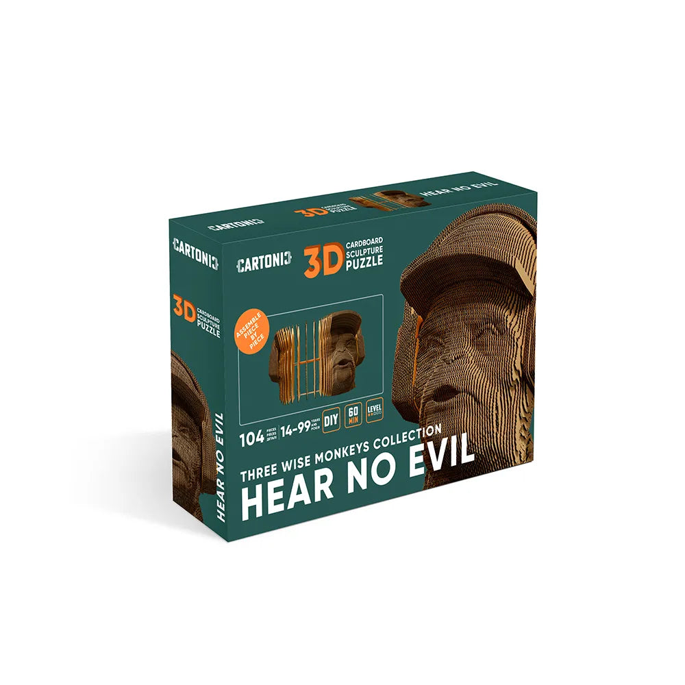 Singe « Ne rien entendre du mal » - Maquette 3D en carton