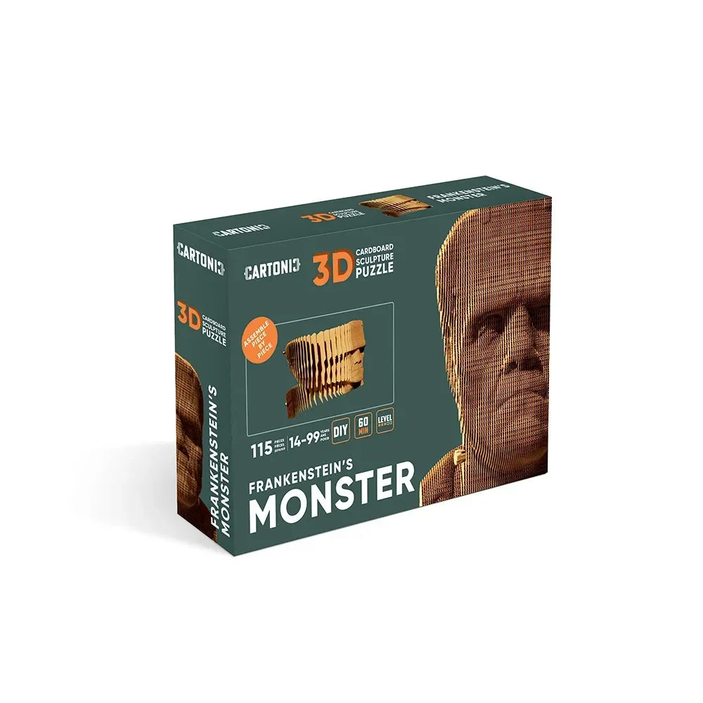Verpackung eines 3D Papp Puzzles von Frankensteins Monster