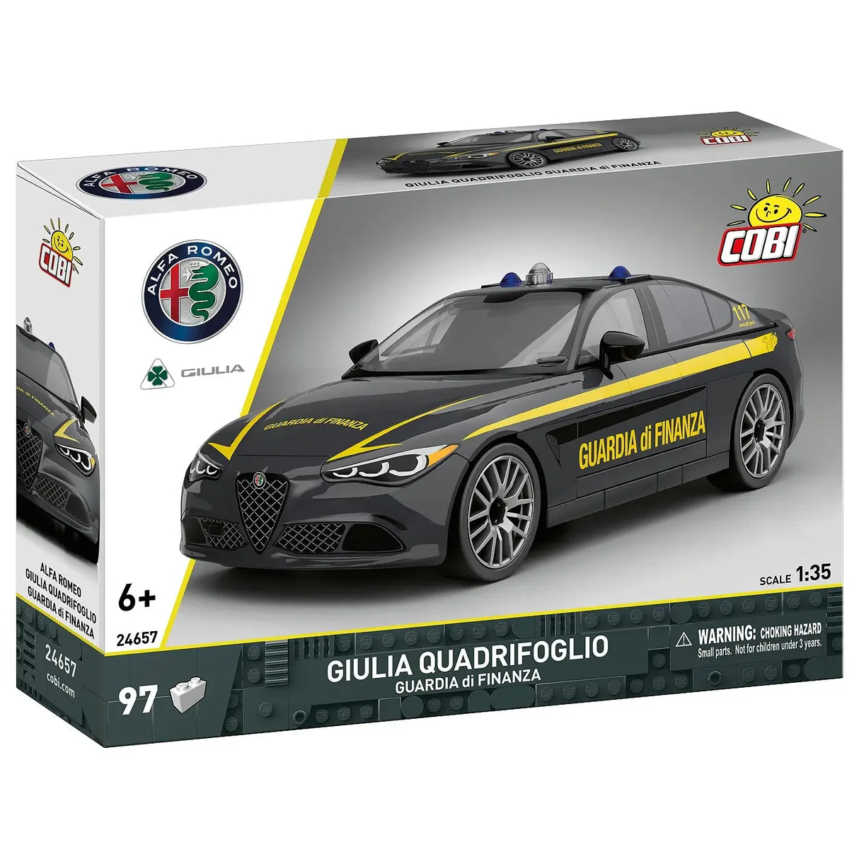 COBI Alfa Romeo Giulia Quadrifoglio Guardia di Finanza Modellauto Bausatz