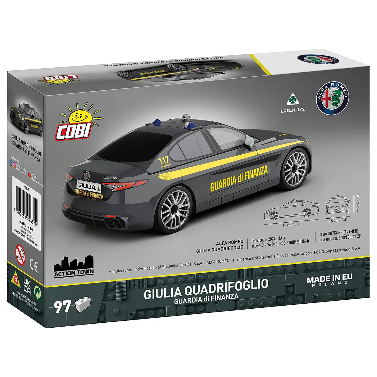 COBI Baukasten Alfa Romeo Giulia Quadrifoglio Guardia di Finanza