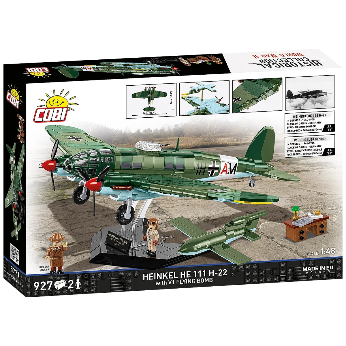 Cobi Heinkel He 111 H-22 mit V1 Flugbombe Baukasten