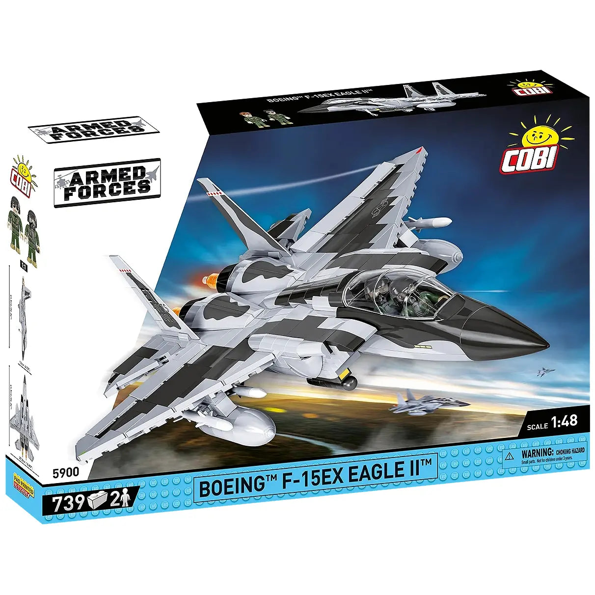 COBI Boeing F-15EX Eagle II Bausatz mit 739 Teilen und 2 Figuren