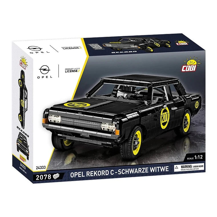 COBI Opel Rekord C Schwarze Witwe Modellbausatz in schwarzer Verpackung
