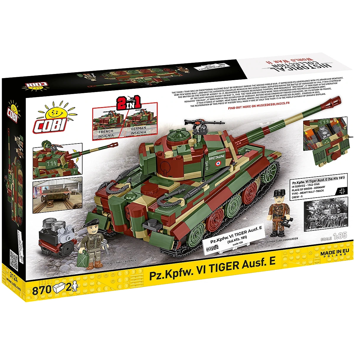 Cobi Panzerkampfwagen VI Tiger Ausf E Modellbausatz