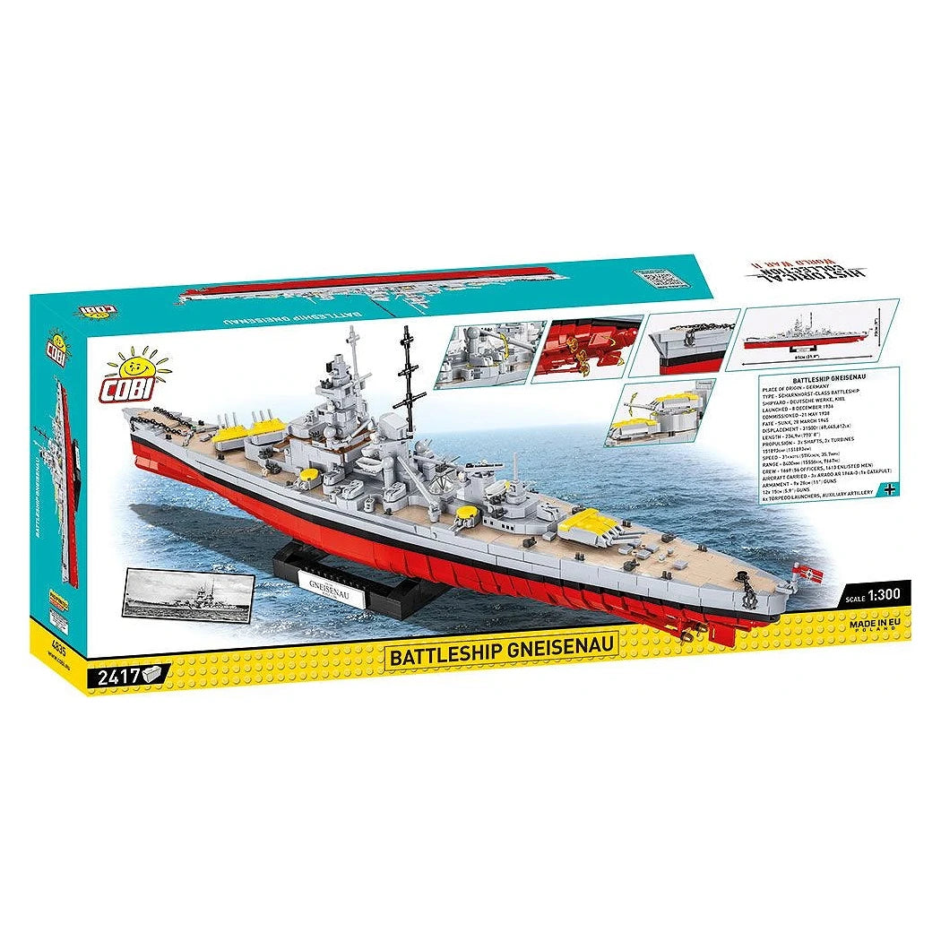 COBI Bausatz Schlachtschiff Gneisenau auf Displayständer