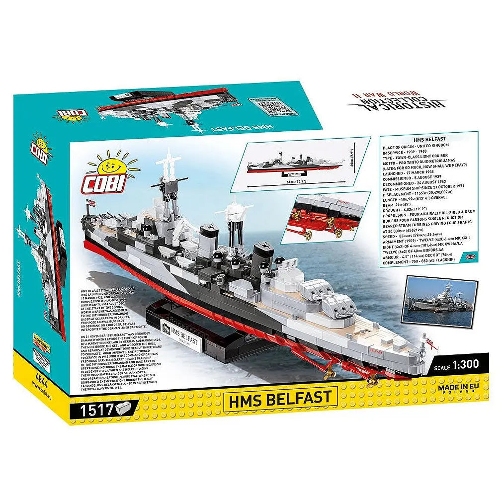 Modellbausatz des Kriegsschiffs HMS Belfast von Cobi