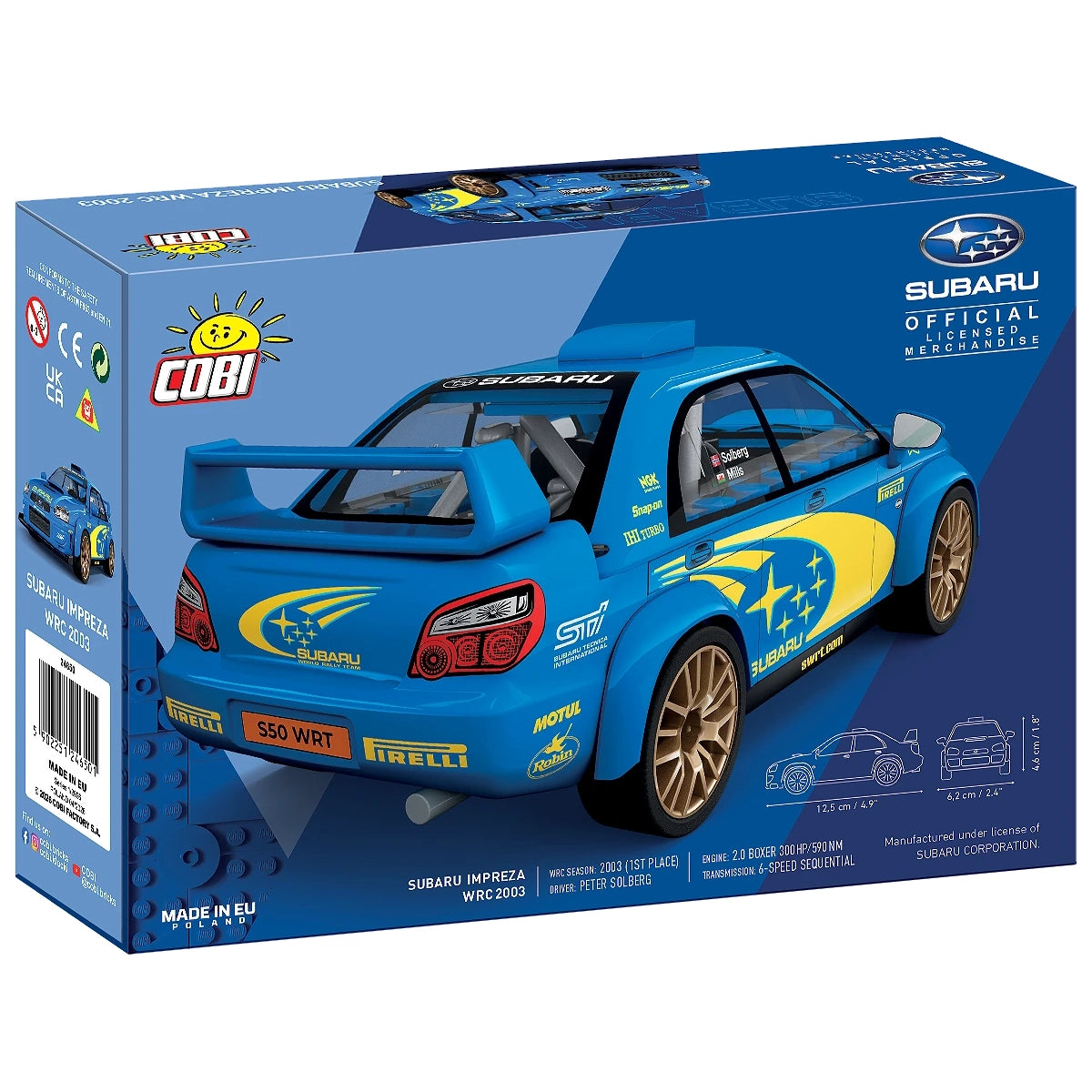 Cobi Subaru Impreza WRC 2003 Modellauto in blauer Verpackung
