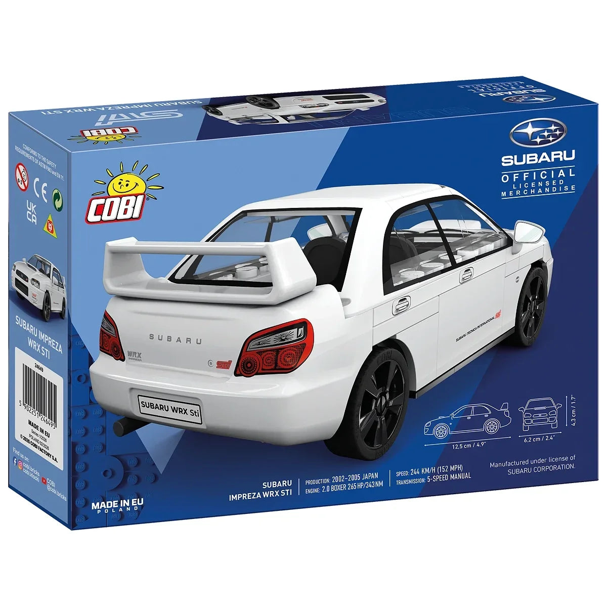 Cobi Bausatz Subaru Impreza WRX STI auf blauer Verpackung
