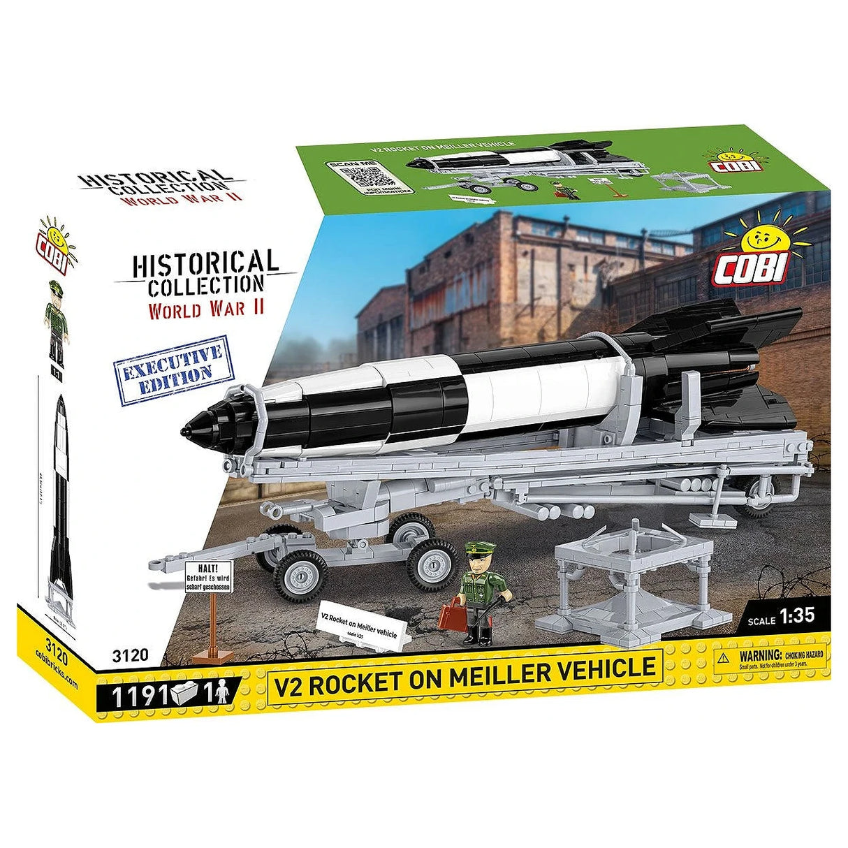 COBI V2 Rakete auf Meiller Fahrzeug Bausatz