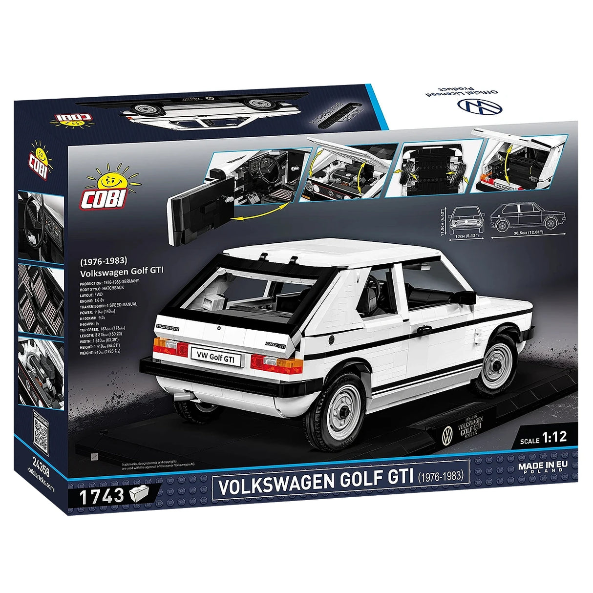 Cobi Baukasten Volkswagen Golf GTI (1976-1983) auf Verpackung