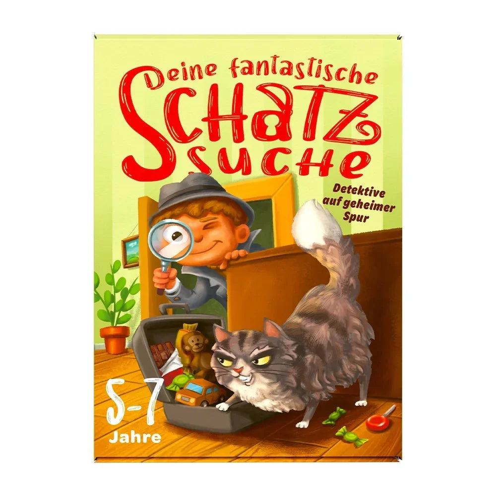Cover von Deine fantastische Schatzsuche mit Detektiv, Katze und Spielzeug