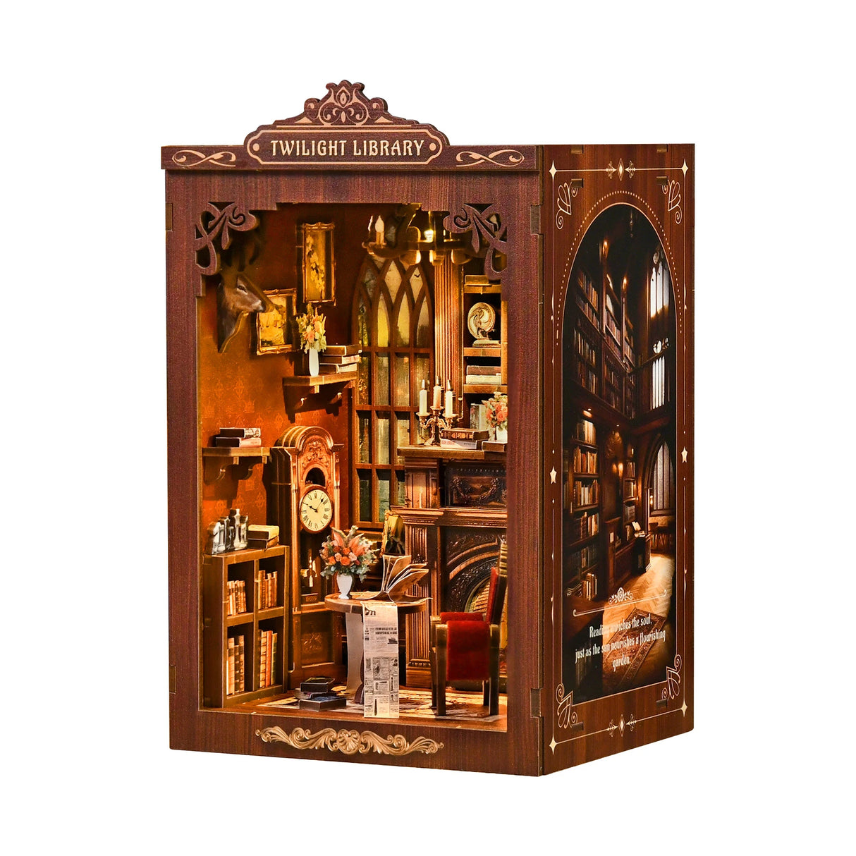 Miniatur-Bücherregal-Einsatz mit dem Titel Twilight Library