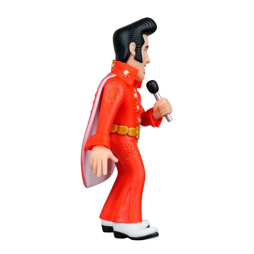 Elvis Presley Figur in rotem Anzug mit Mikrofon