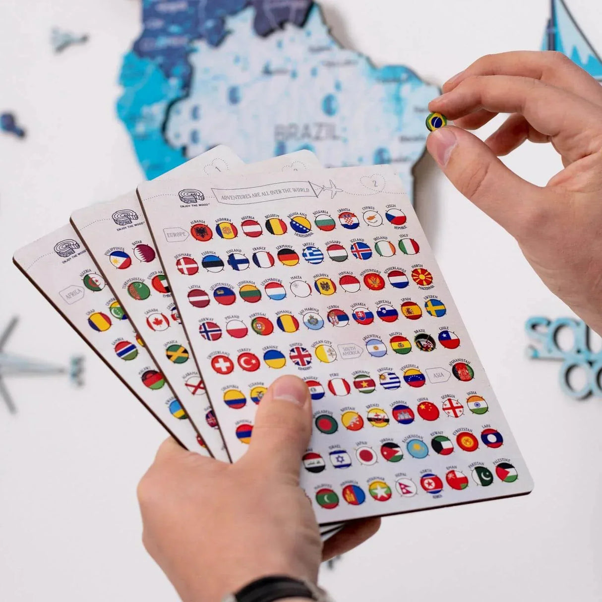 Flaggen aus Holz - Sticker
