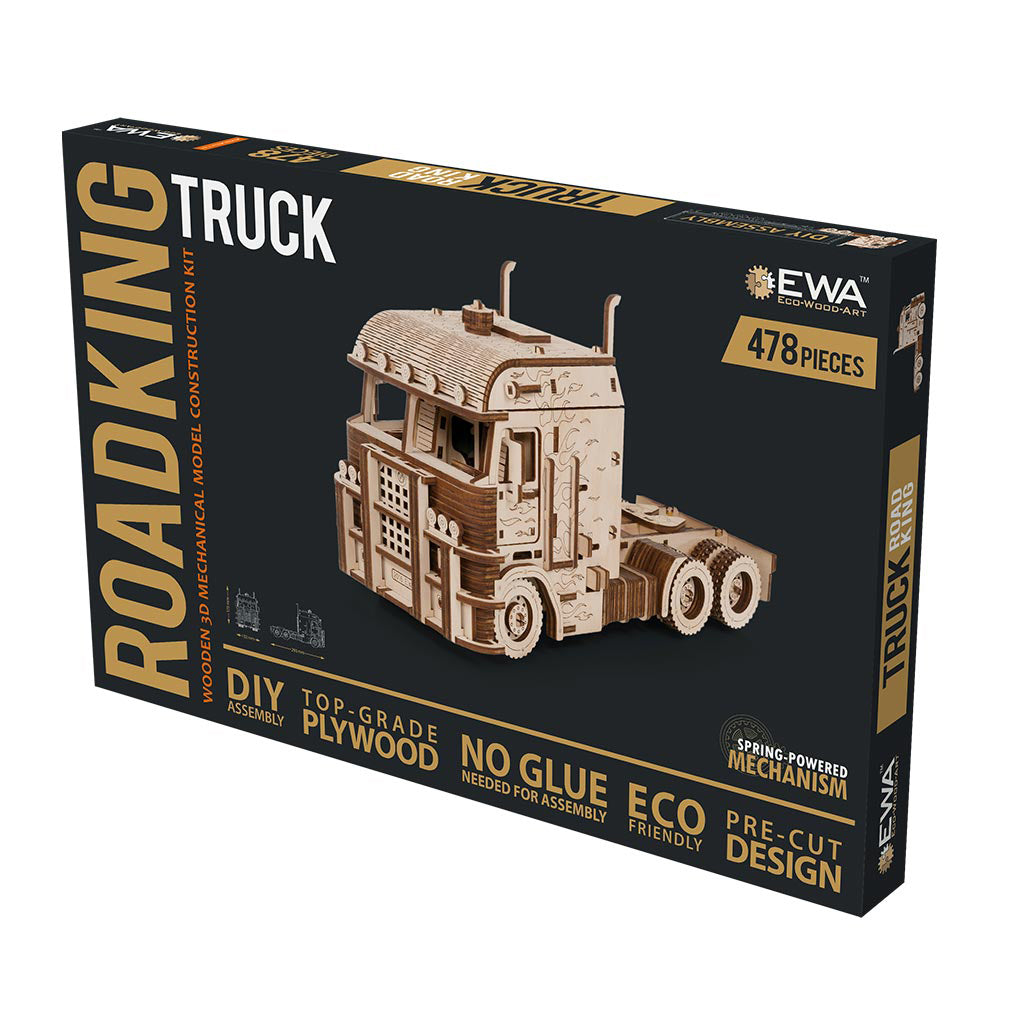 Camion semi-remorque Road King - Maquette en bois 3D