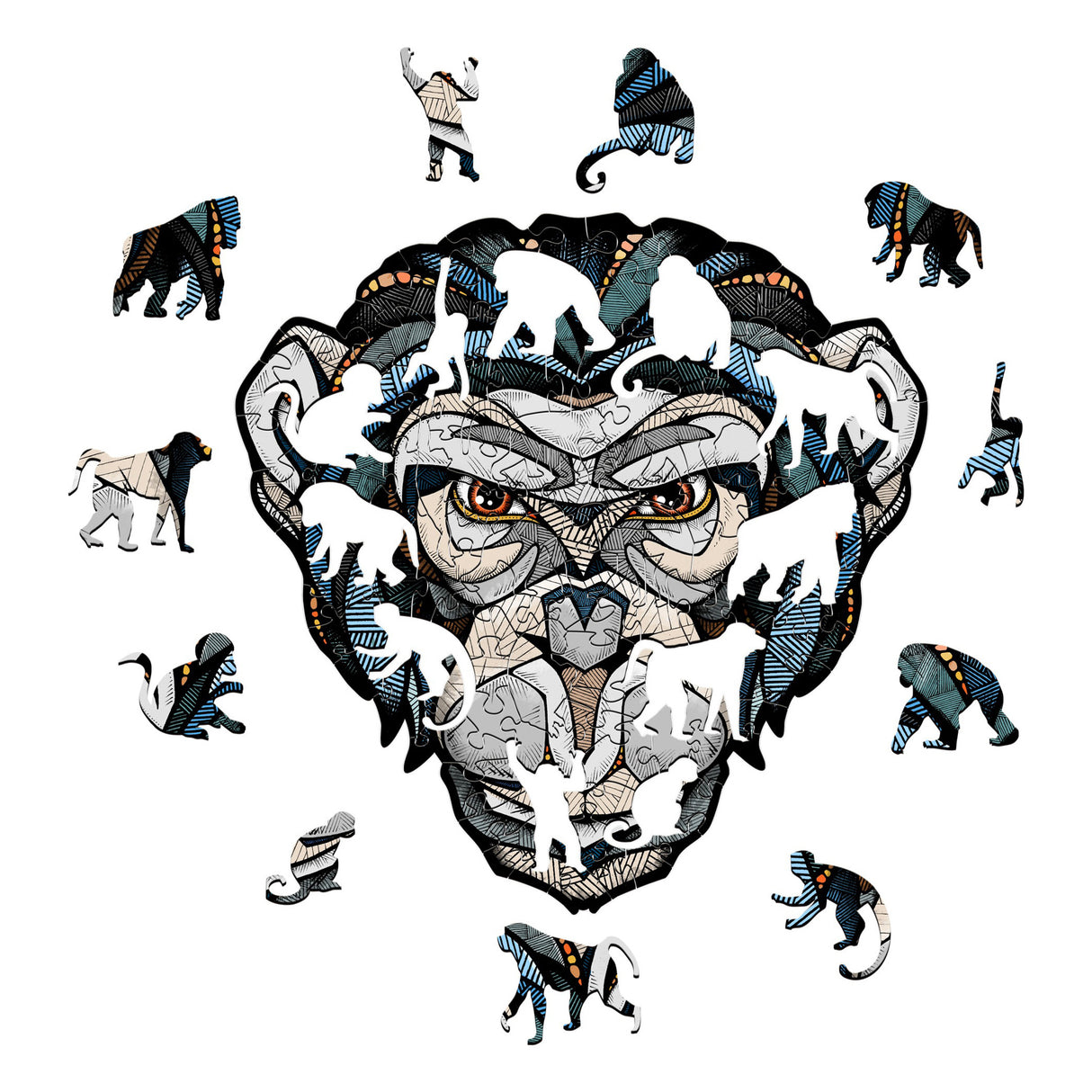 Chimpanzé (170 pièces) - Puzzle en bois