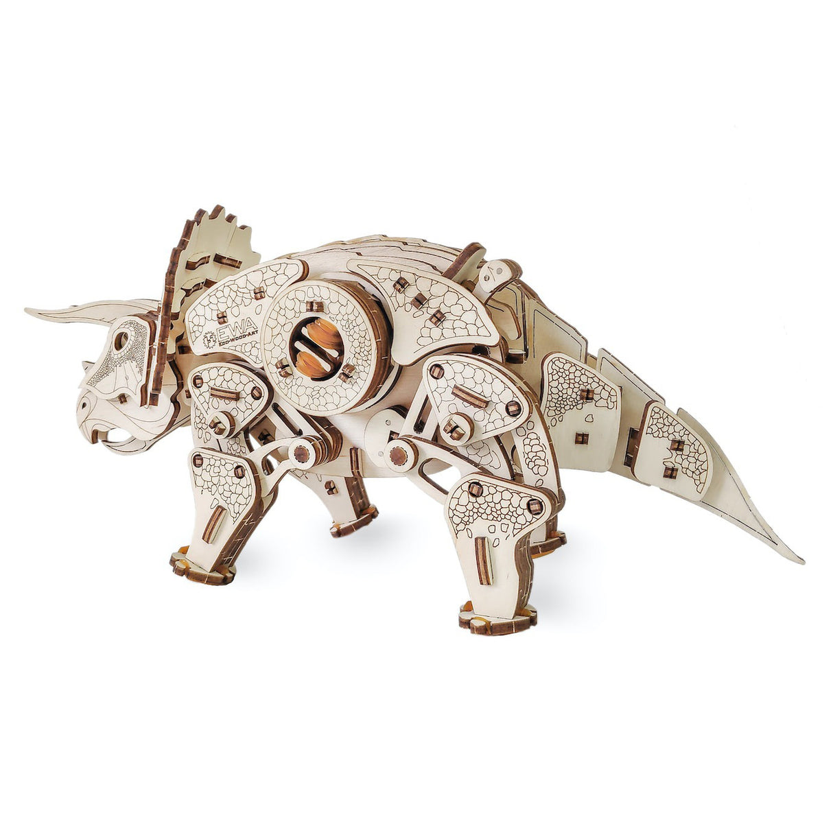 Tricératops - Maquette en bois 3D
