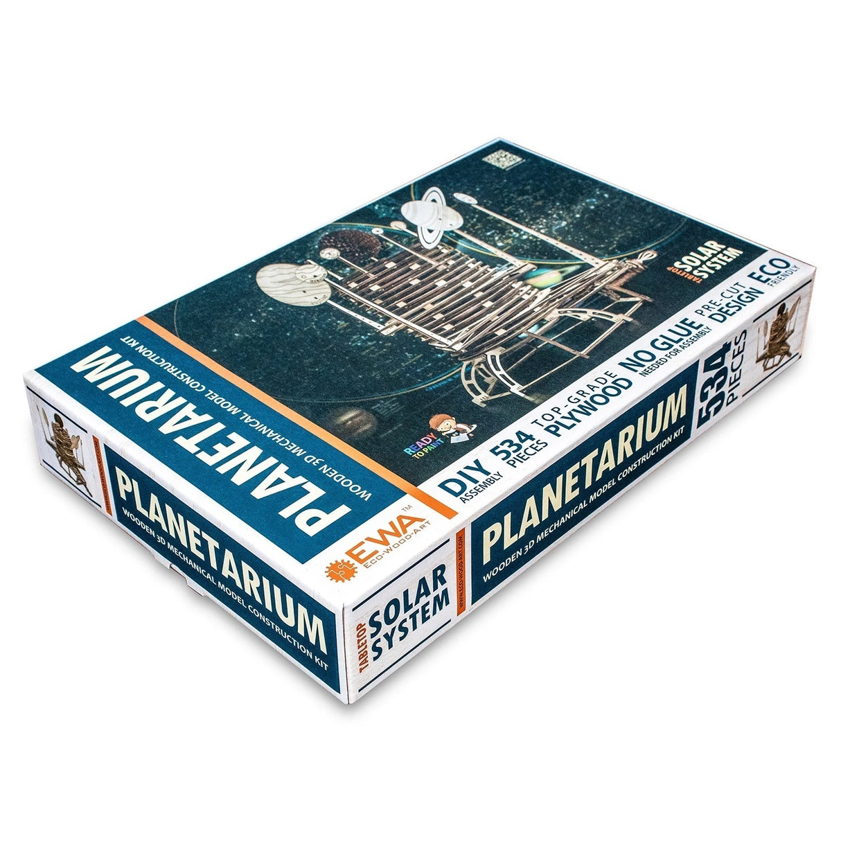 EWA Eco-Wood-Art Holzmodellbausatz Planetarium in der Verpackung