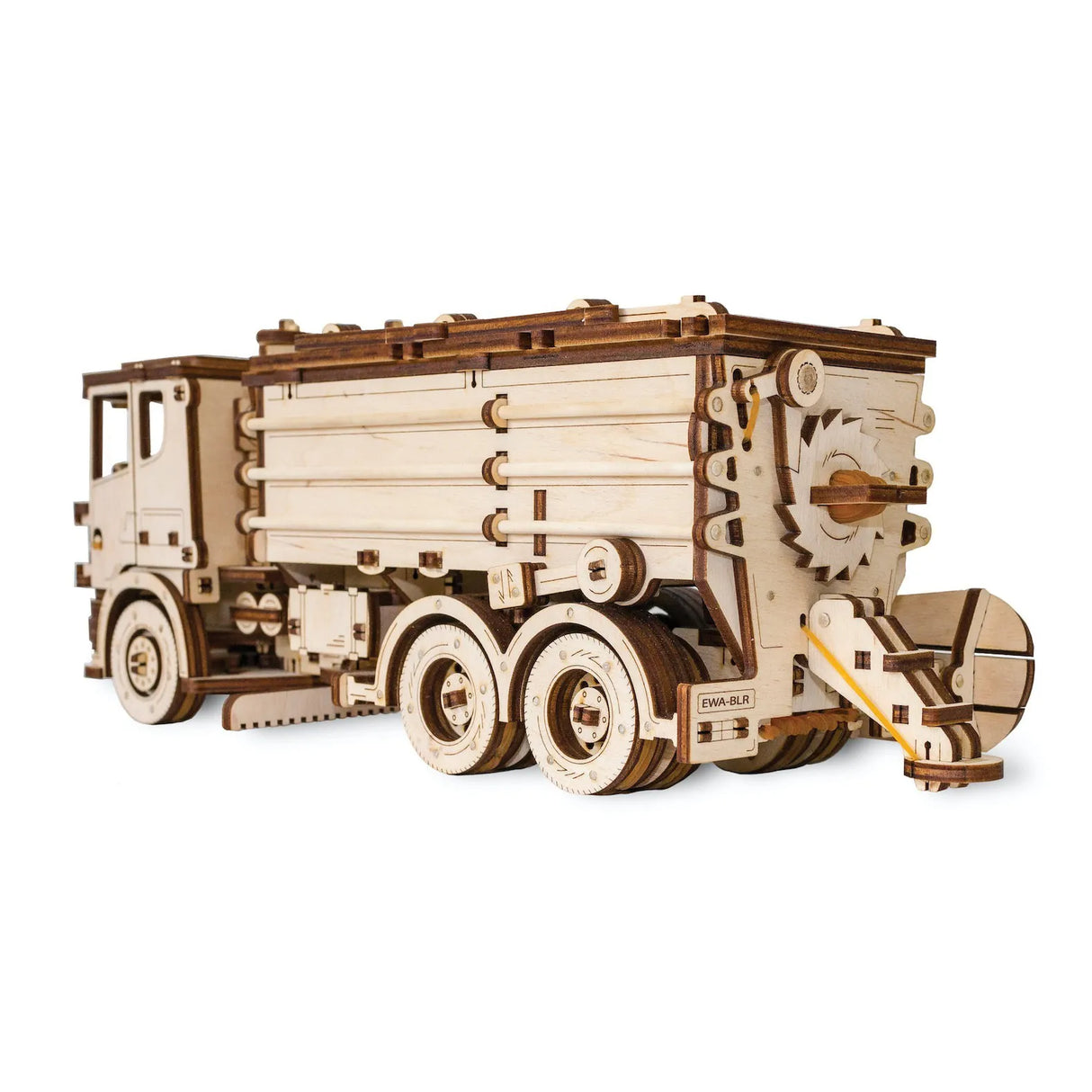 Holzmodell eines Lastwagens mit Streuer