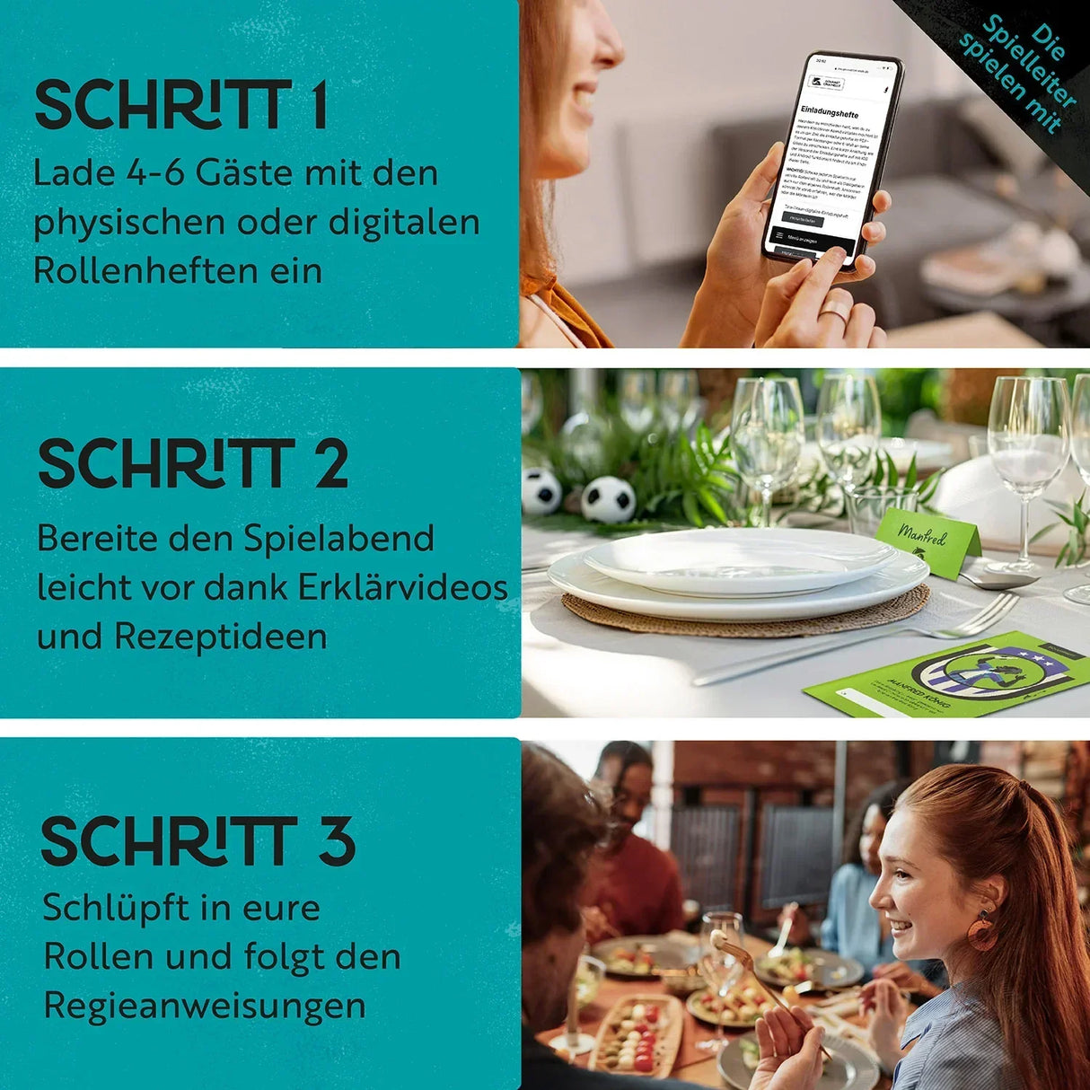 Drei Schritte zur Vorbereitung eines Krimidinner mit Einladungen, Tischdekoration und Rollenspiel