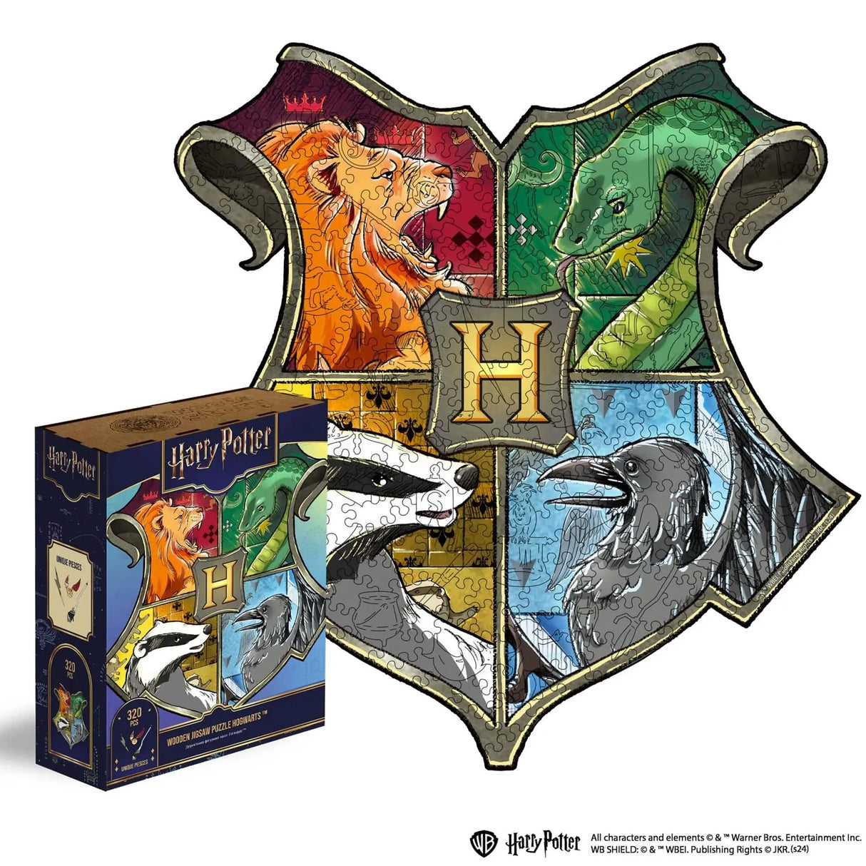 Harry Potter Hogwarts Wappen Puzzle mit Schachtel