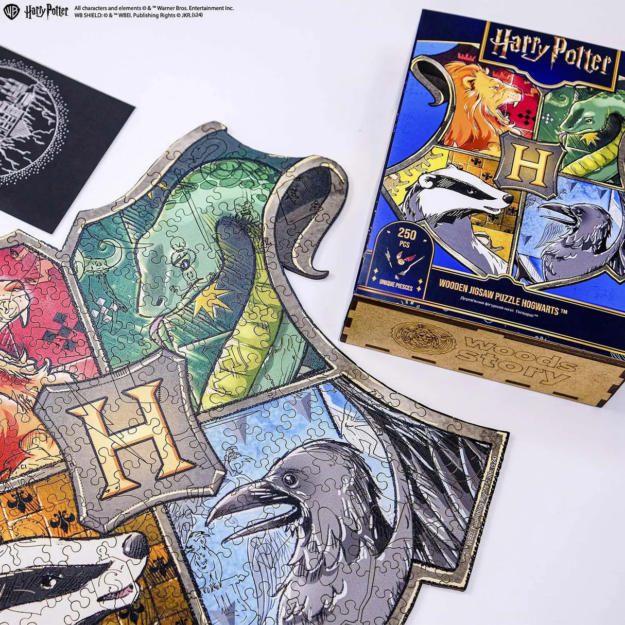 Harry Potter Hogwarts Wappen Puzzle mit 250 Teilen und Schachtel