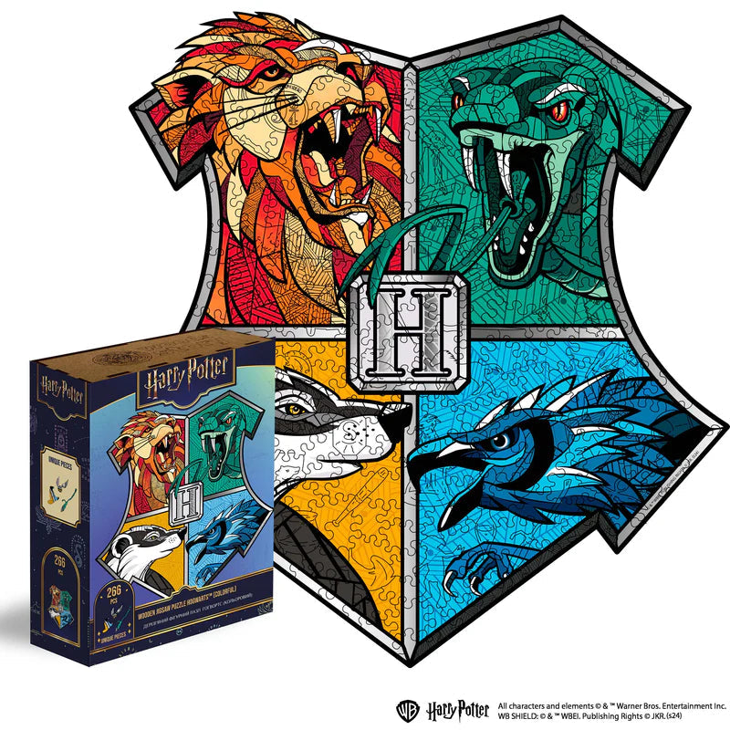 Harry Potter - Blason de Poudlard (266 pièces) - Puzzle en bois