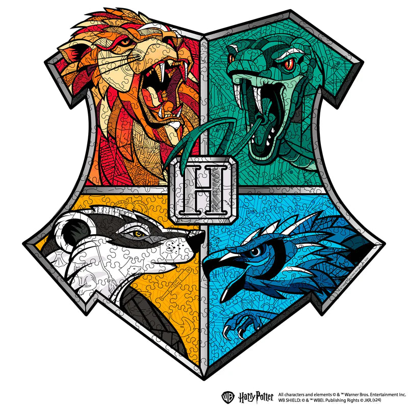 Harry Potter - Blason de Poudlard (266 pièces) - Puzzle en bois
