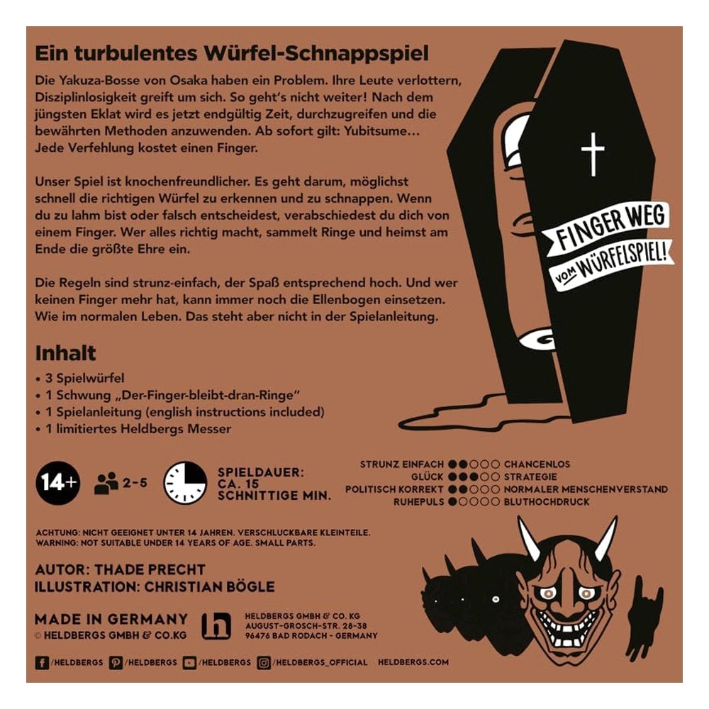 Ein turbulentes Würfel-Schnappspiel Spielanleitung mit Sarg und Teufel
