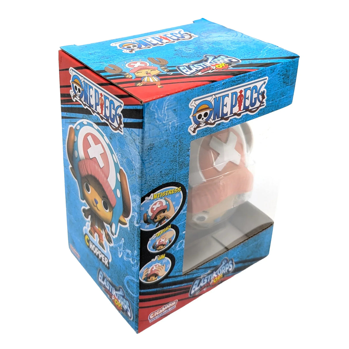 One Piece Chopper Elastikorps Hero Pop Figur in blauer Verpackung