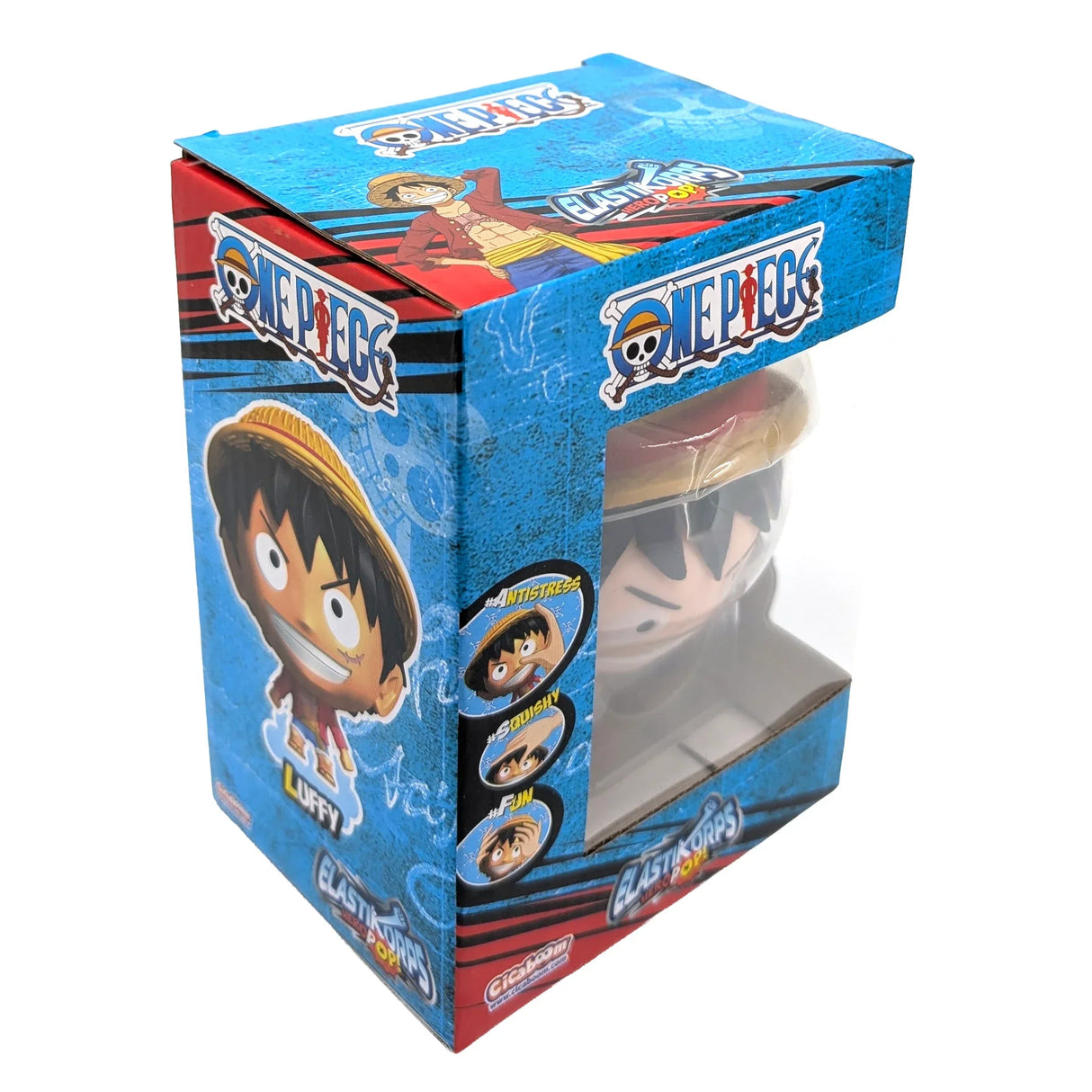 One Piece Elastikorps Hero Pop Luffy Figur in blauer Verpackung