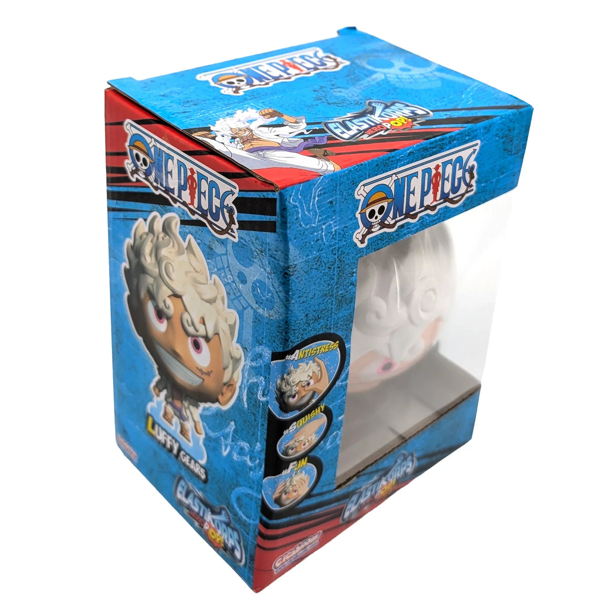One Piece Luffy Gears Elasti Korps Pop Figur in blauer Verpackung