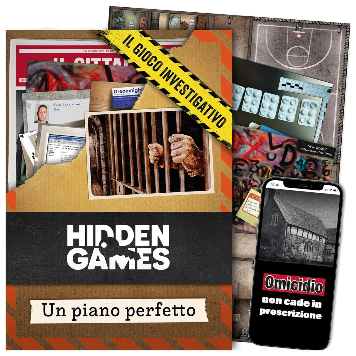 Hidden Games: Un piano perfetto, ein Detektivspiel mit Beweismitteln und einem Smartphone