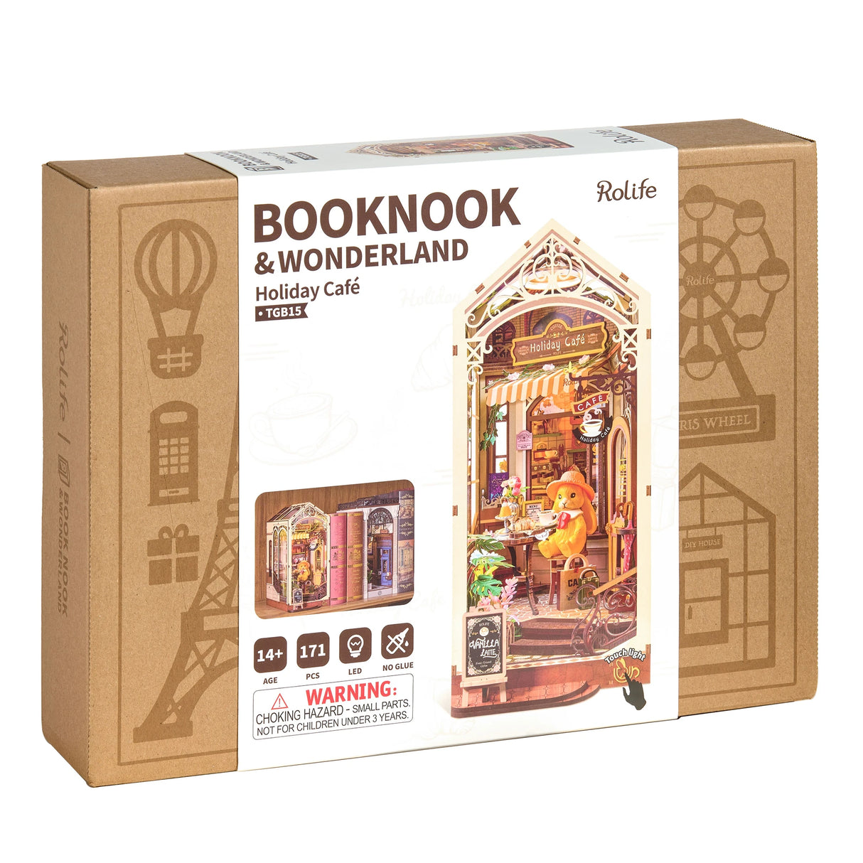 Rolife Book Nook & Wonderland Holiday Café TGB15 Bastelset