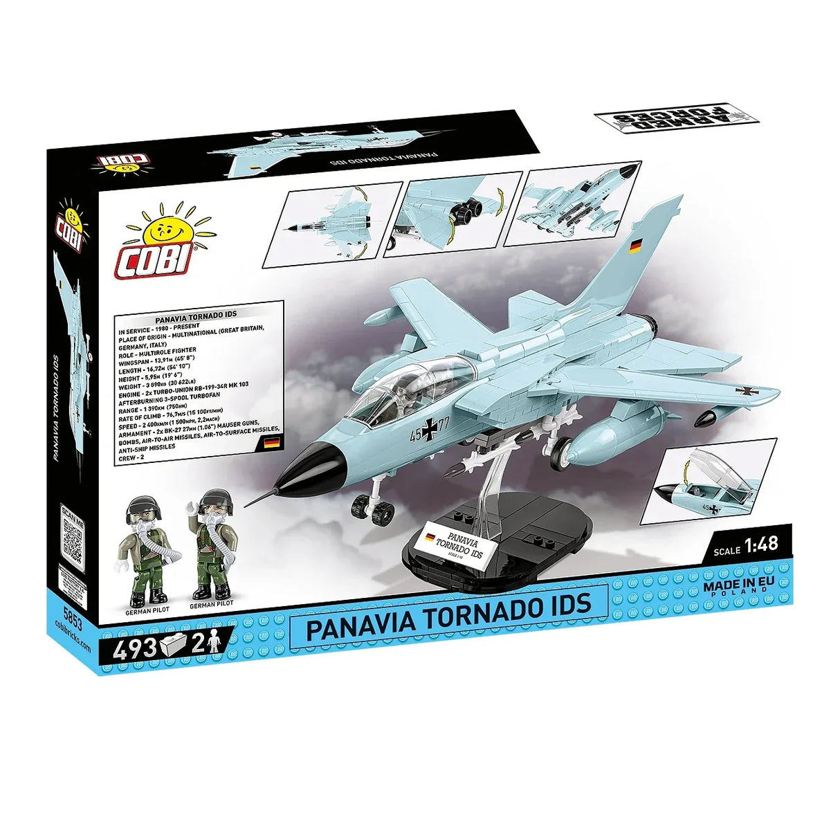 COBI Panavia Tornado IDS Modellbausatz mit Pilotenfiguren und Ständer