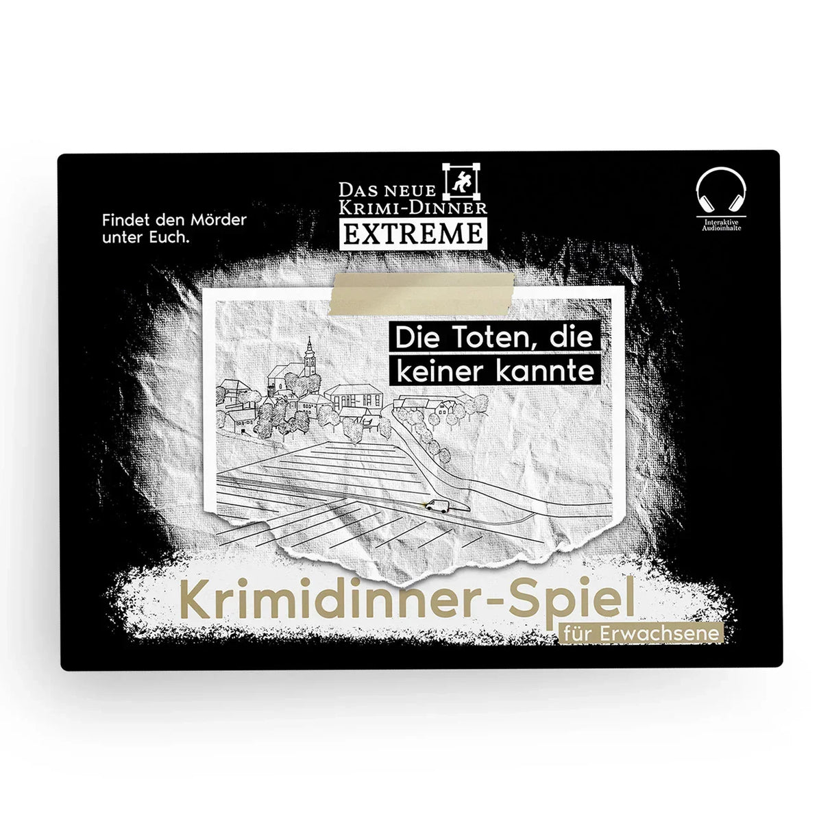 Spielschachtel Das neue Krimi-Dinner Extreme mit dem Titel Die Toten die keiner kannte