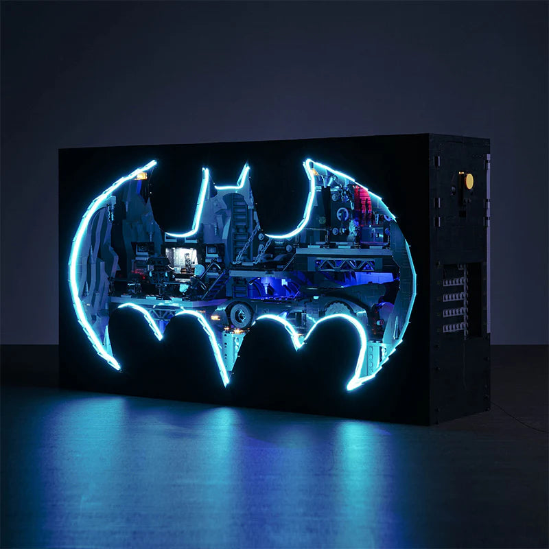 Beleuchtetes Lego Batman Set in Form eines Fledermaus Logos