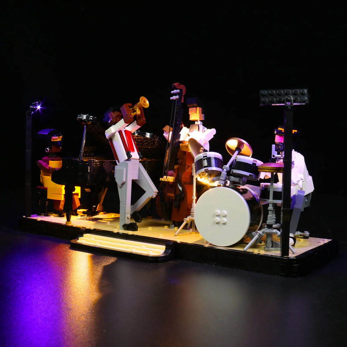 Lego Jazz Quartett Set mit beleuchteter Bühne und Musikern