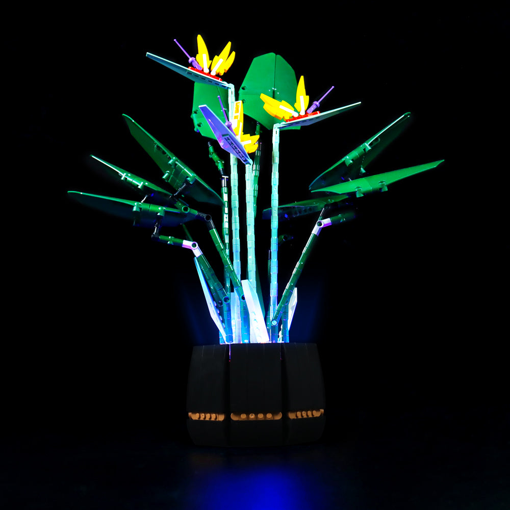 Ensemble d'éclairage LED pour LEGO Creator Expert Fleur Oiseau de Paradis (10289) avec télécommande